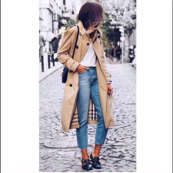 Burberry Jackets & Blazers - Burberry Stone Cotton Kensington Long Trench 8/10